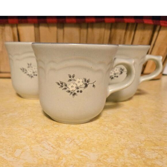 Pfaltzgraff HEIRLOOM Flat Cup/Coffee Mug Lot of 3 Great Preowned Condition - Picture 1 of 6